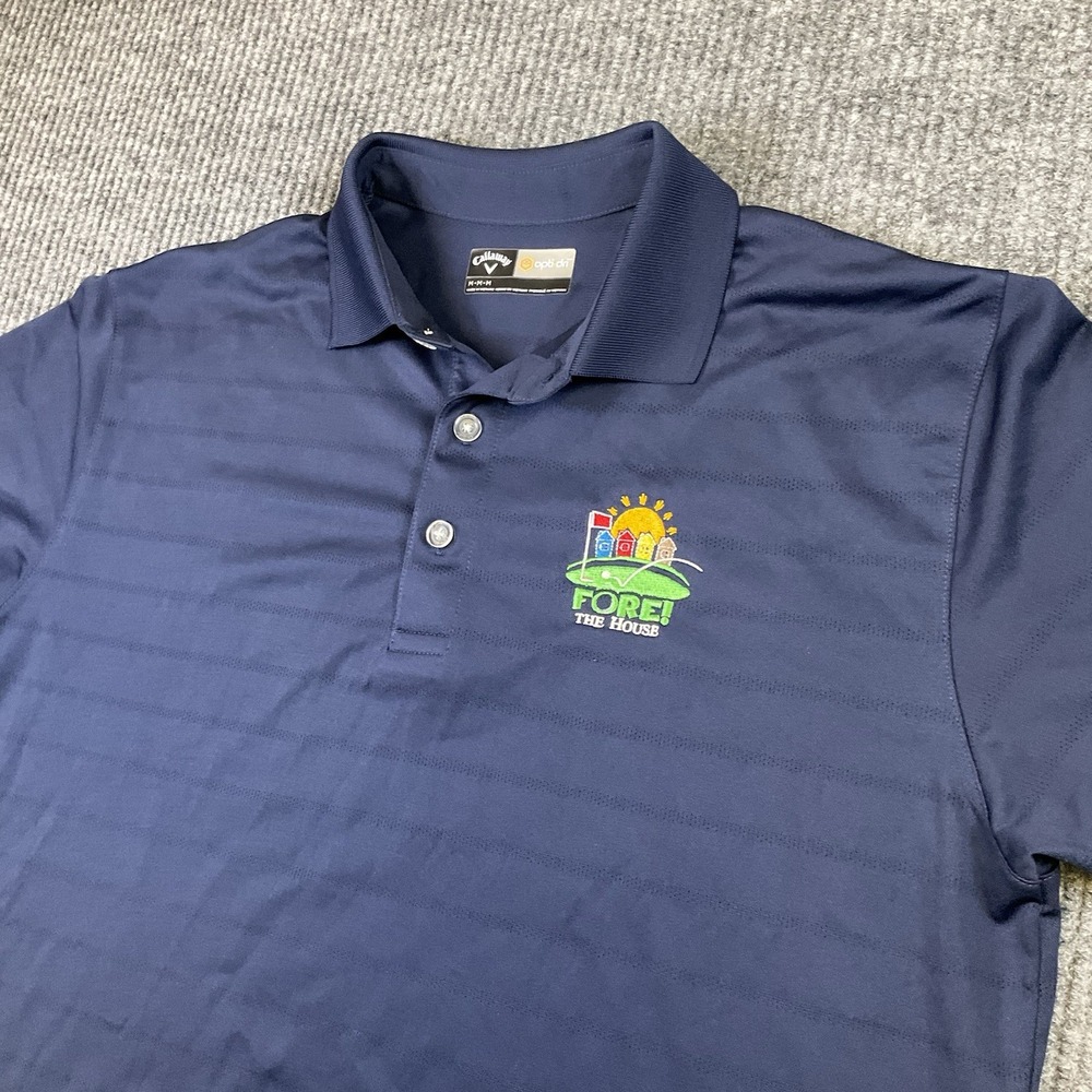 Callaway Polo Shirt Mens M Striped Opti-Dri Short Sleeve Golf Ronald McDonald